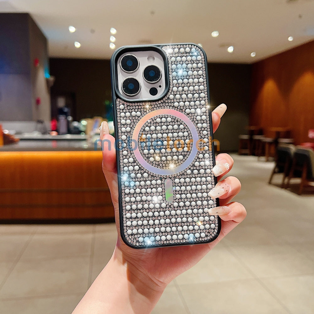 Shining Star and Pearl Diamond Magsafe Phone Case - Samsung S25