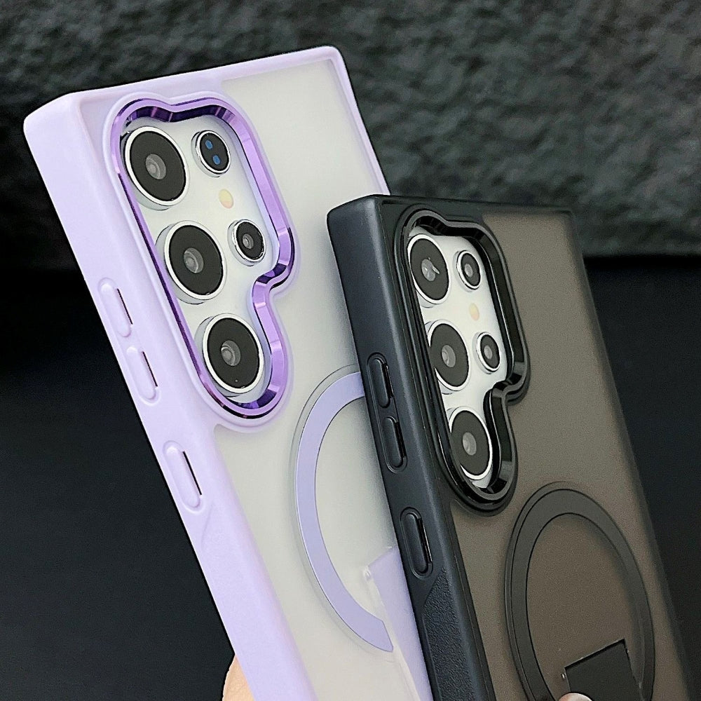 Shockproof Kickstand Magnetic Wireless Charge Phone Case