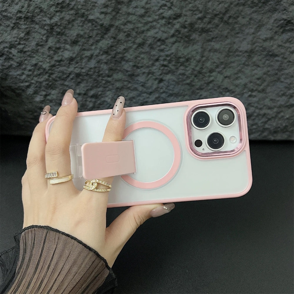 Shockproof Kickstand Magnetic Wireless Charge Phone Case