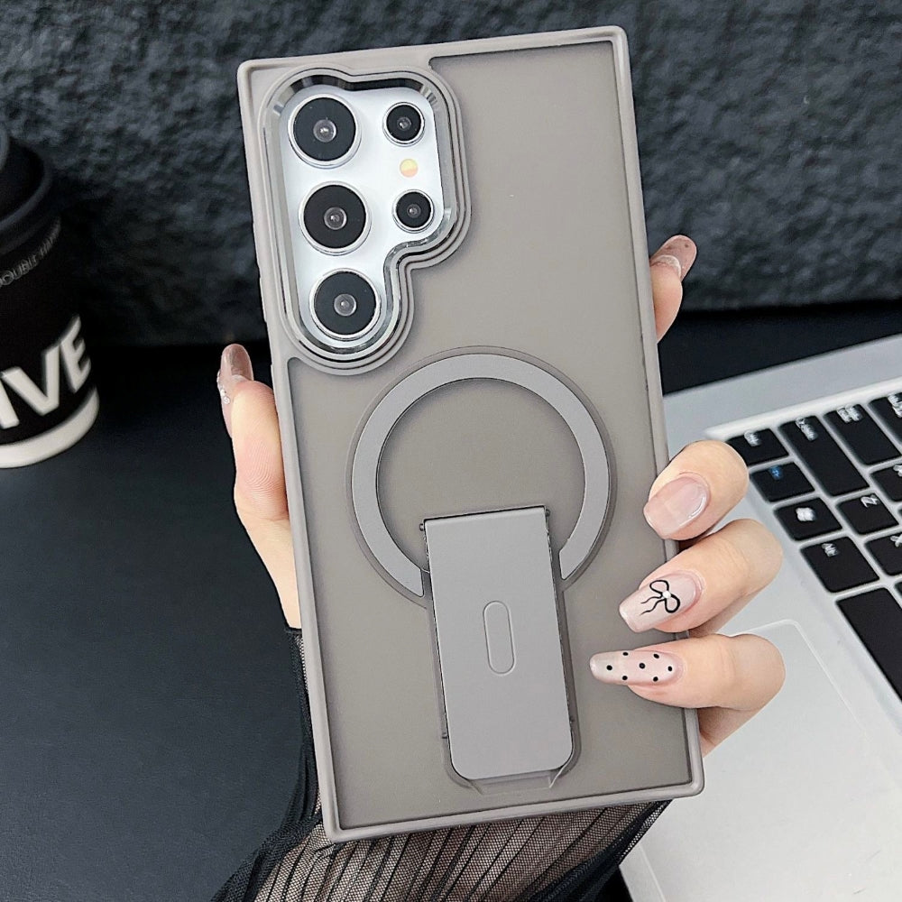 Shockproof Kickstand Magnetic Wireless Charge Phone Case