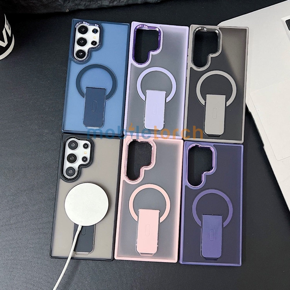 Shockproof Kickstand Magnetic Wireless Charge Phone Case - iPhone 14 Pro