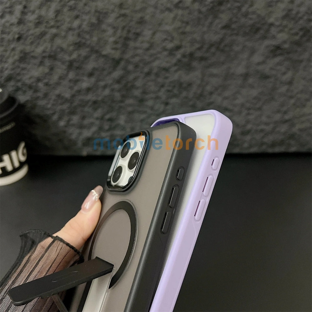 Shockproof Kickstand Magnetic Wireless Charge Phone Case - iPhone 14 Pro