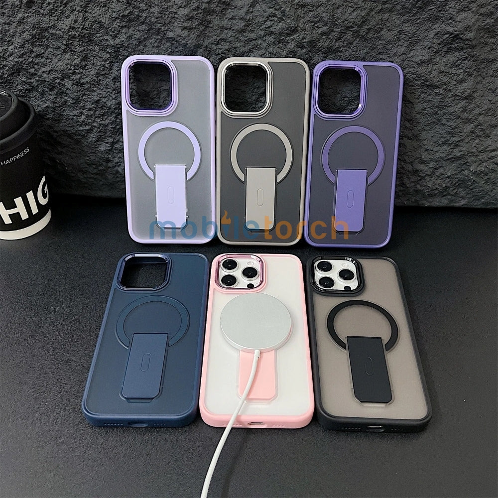 Shockproof Kickstand Magnetic Wireless Charge Phone Case - iPhone 14 Pro