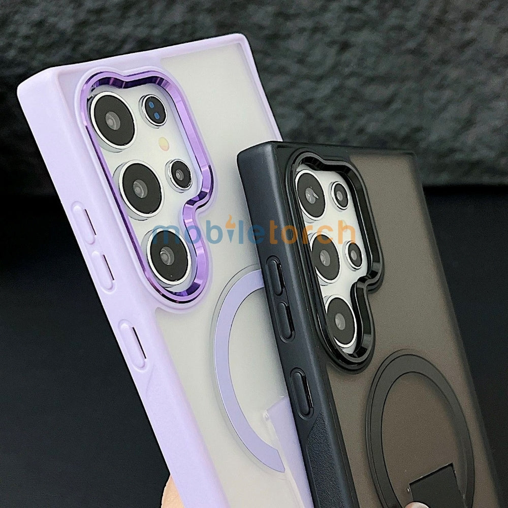 Shockproof Kickstand Magnetic Wireless Charge Phone Case - iPhone 14 Pro