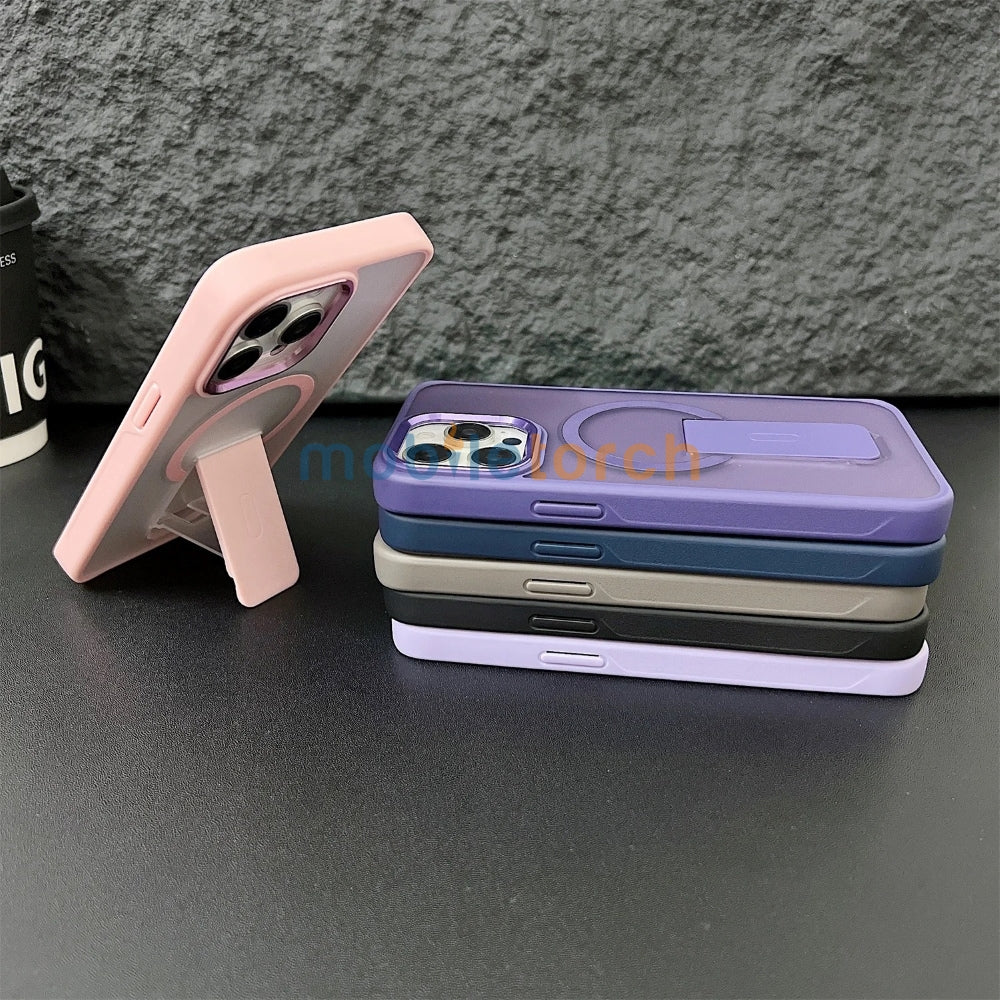Shockproof Kickstand Magnetic Wireless Charge Phone Case - iPhone 14 Pro