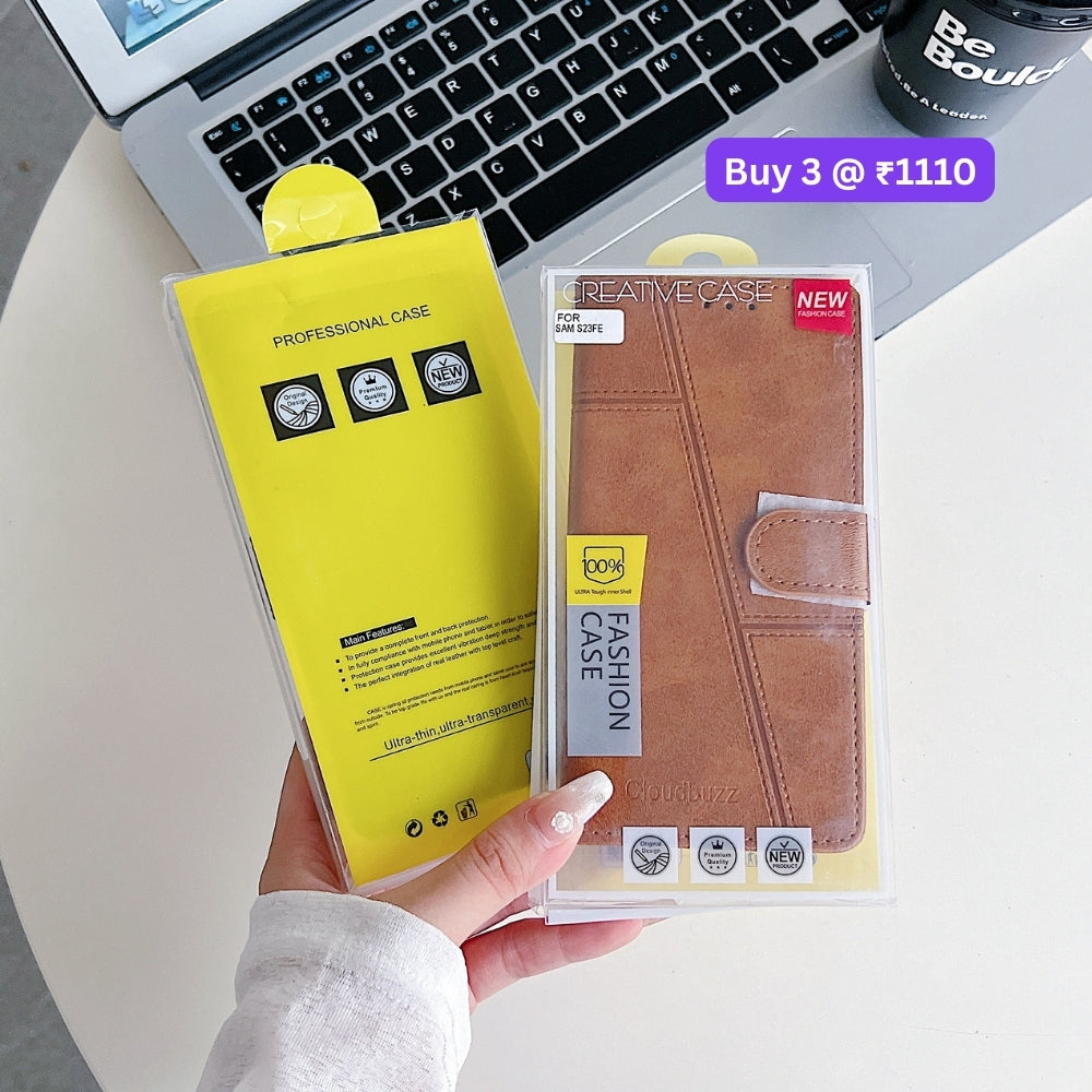 Shockproof PU Leather Flip Phone Case - Realme 8 (4G)