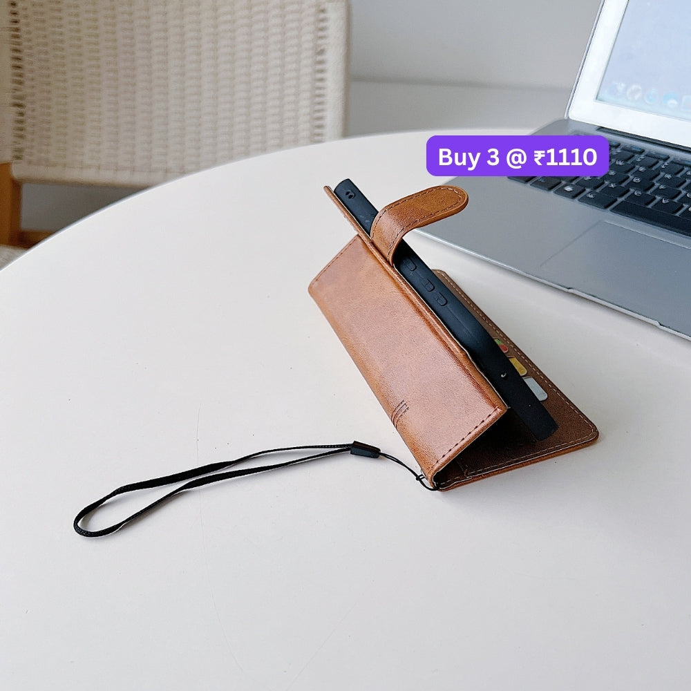 Shockproof PU Leather Flip Phone Case - Moto G84 (5G)