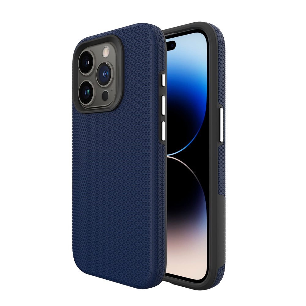 Shockproof Rugged Metal Button TPU (Soft) | PC (Hard) Phone Case - iPhone 14 Pro