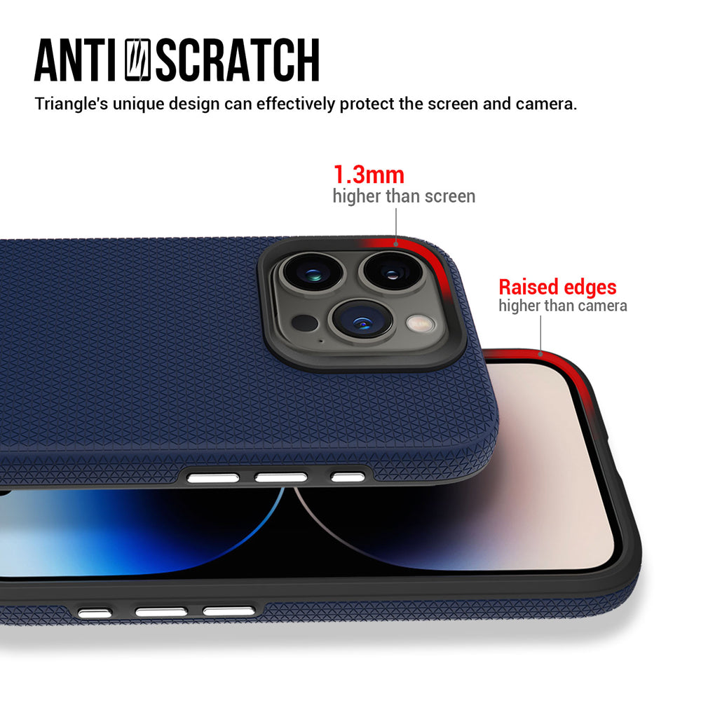 Shockproof Rugged Metal Button TPU (Soft) | PC (Hard) Phone Case - iPhone 14 Pro