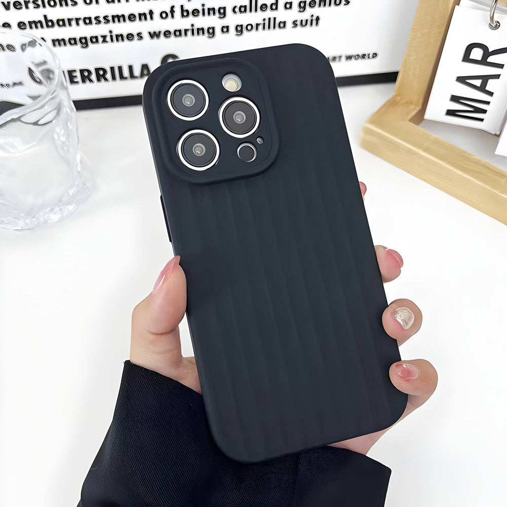 Premium Stripe Silicone Camera Protection Cover - iPhone 15 Pro Max