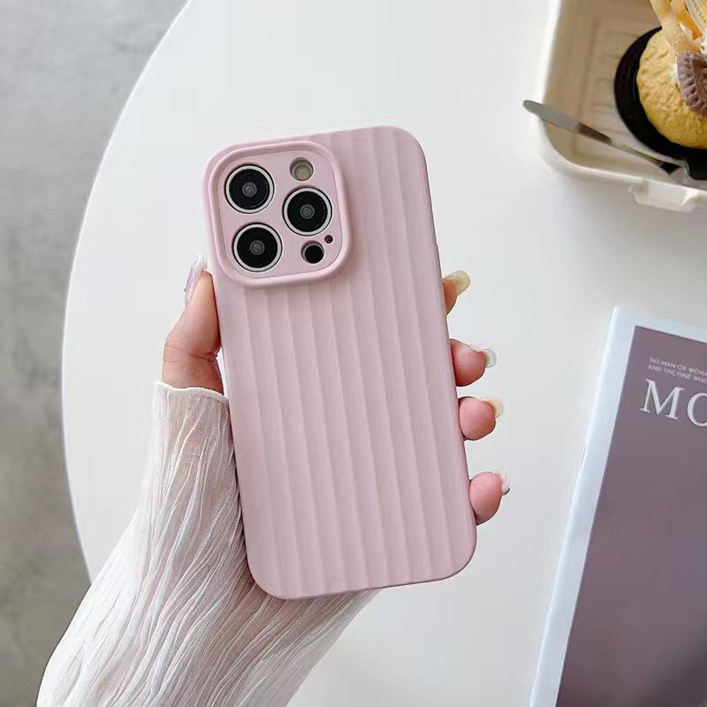 Premium Stripe Silicone Camera Protection Cover - iPhone 15 Pro Max