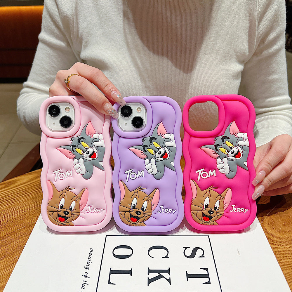 Silicone Soft 3D Cartoon Wavy Edge Phone Case - iPhone 11