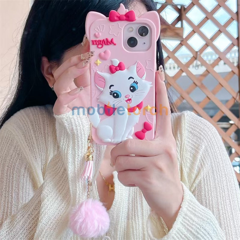 Silicone 3D Meow Chic TPU (Soft) Phone Case - iPhone 15 Pro Max