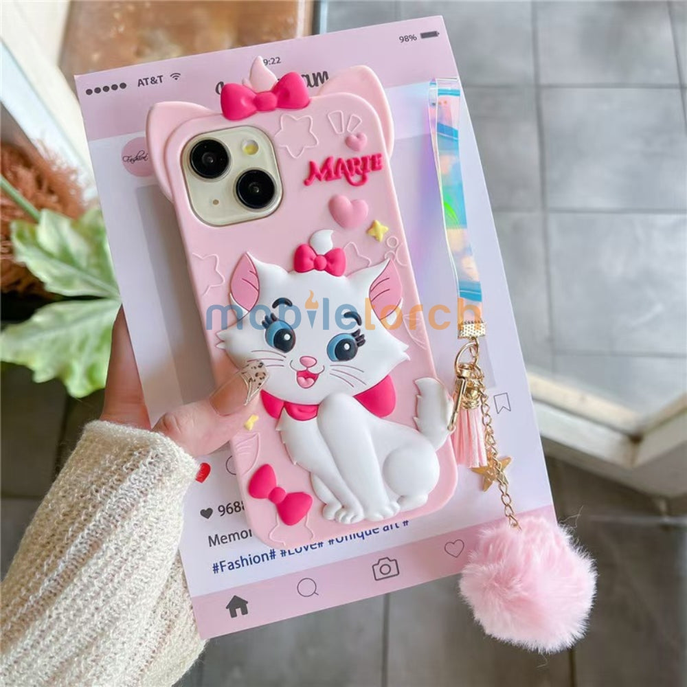 Silicone 3D Meow Chic TPU (Soft) Phone Case - iPhone 15 Pro Max