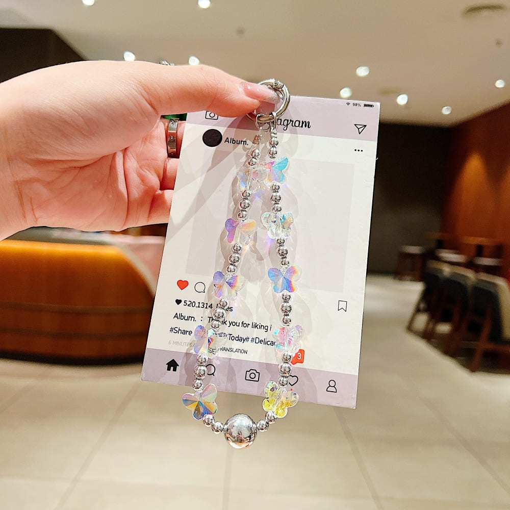 Silver Fairy Wings Phone Charms