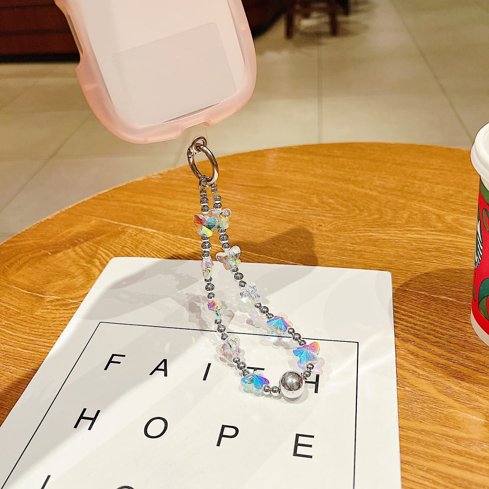 Silver Fairy Wings Phone Charms