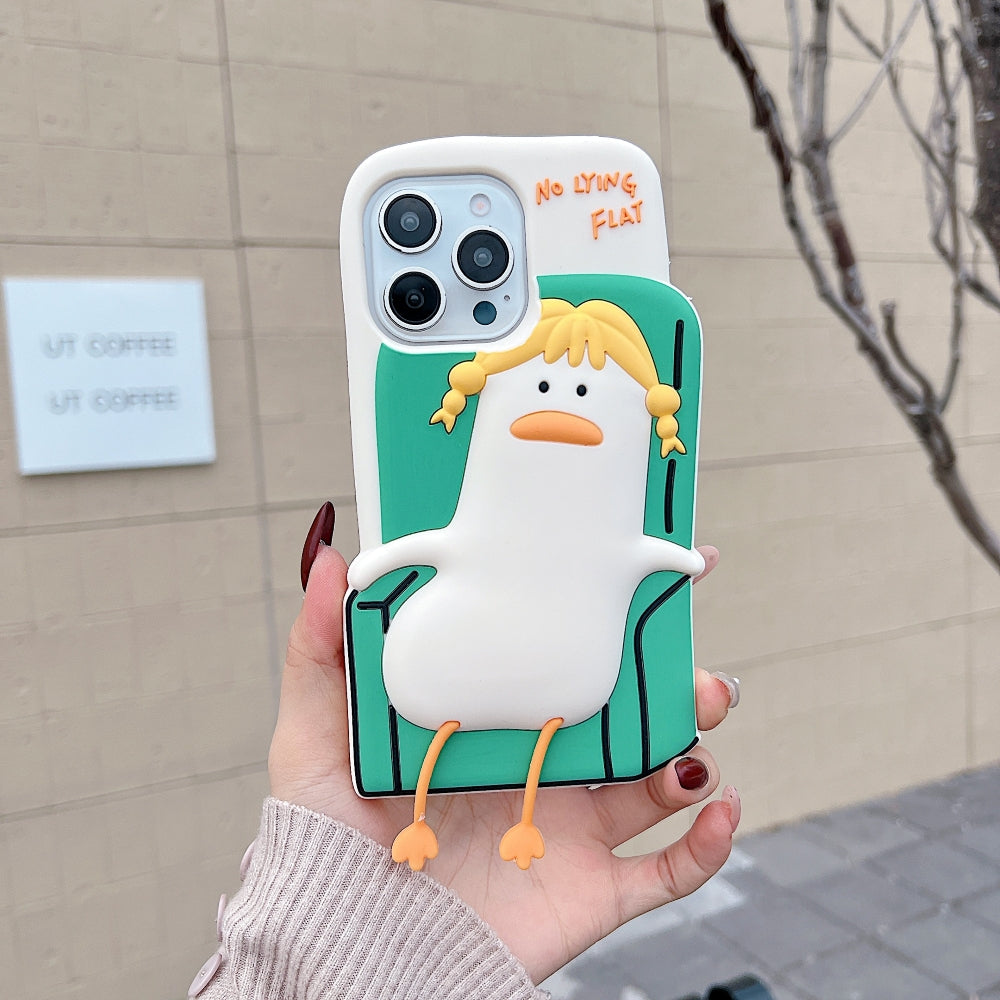Soft Silicone Ducklings Phone Case - iPhone 12 Pro