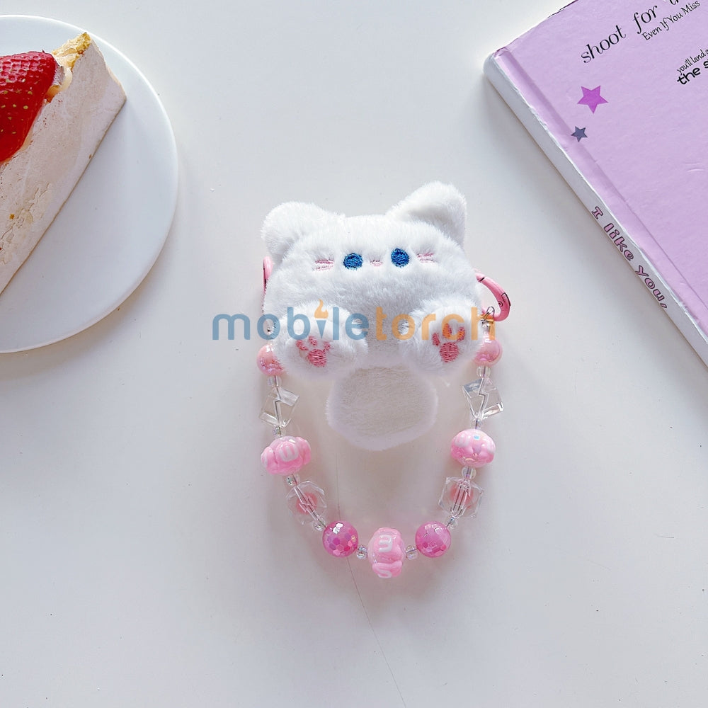 Soft Toy Flip Mirror Universal Stand with Crystal Bracelet