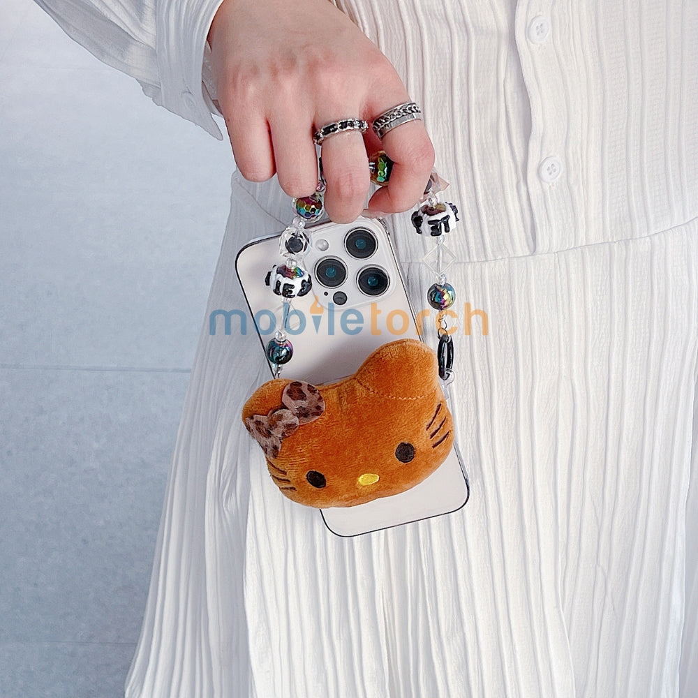 Soft Toy Flip Mirror Universal Stand with Crystal Bracelet