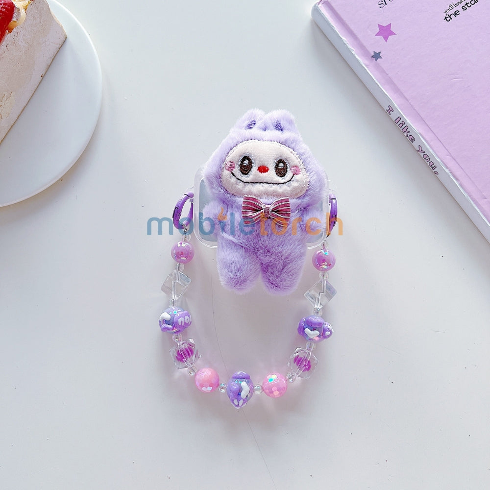 Soft Toy Flip Mirror Universal Stand with Crystal Bracelet