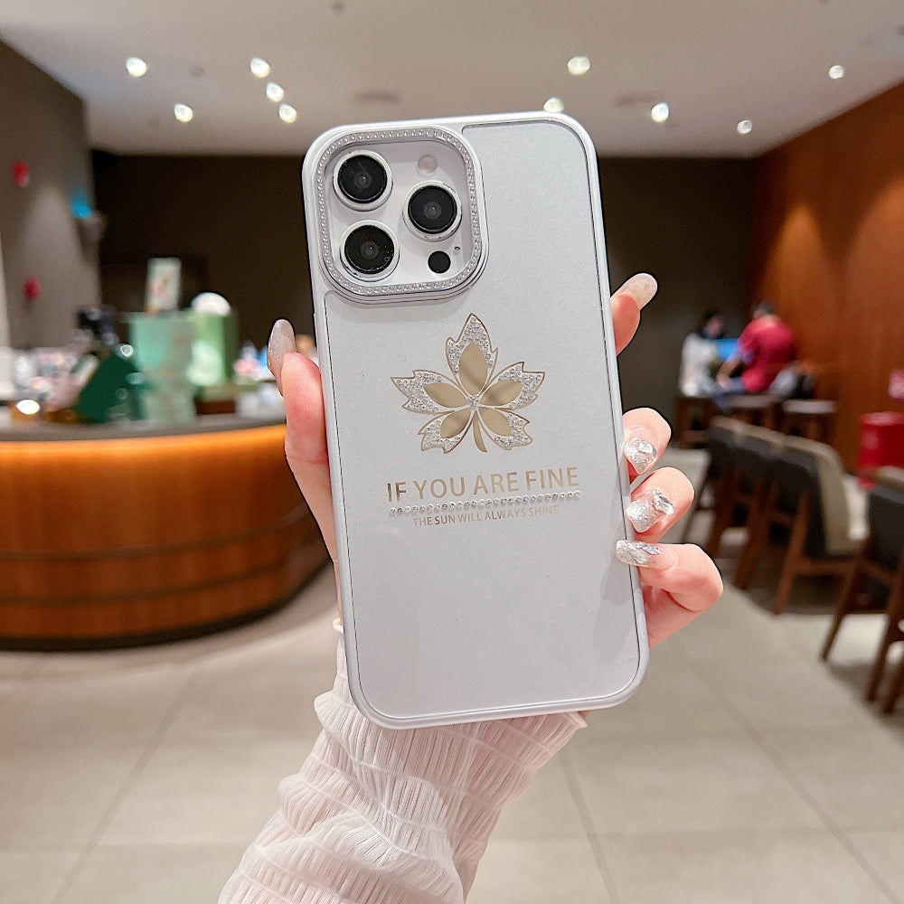 Stamping Leave Design TPU (Soft) Phone Case - iPhone 16 Plus