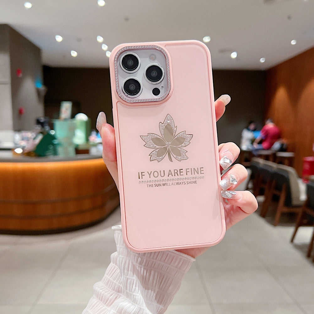 Stamping Leave Design TPU (Soft) Phone Case - iPhone 16 Plus