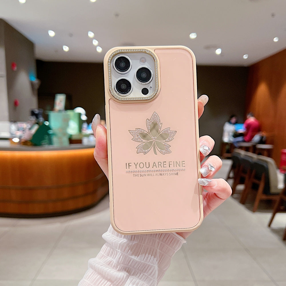 Stamping Leave Design TPU (Soft) Phone Case - iPhone 16 Plus