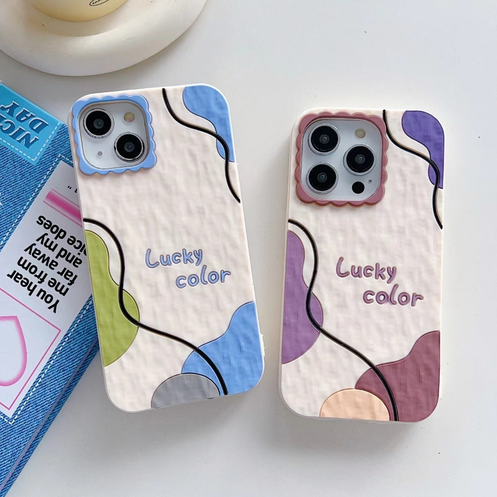 Stitching Art Geometry Pattern Soft Silicone Phone Case - iPhone 15 Pro Max