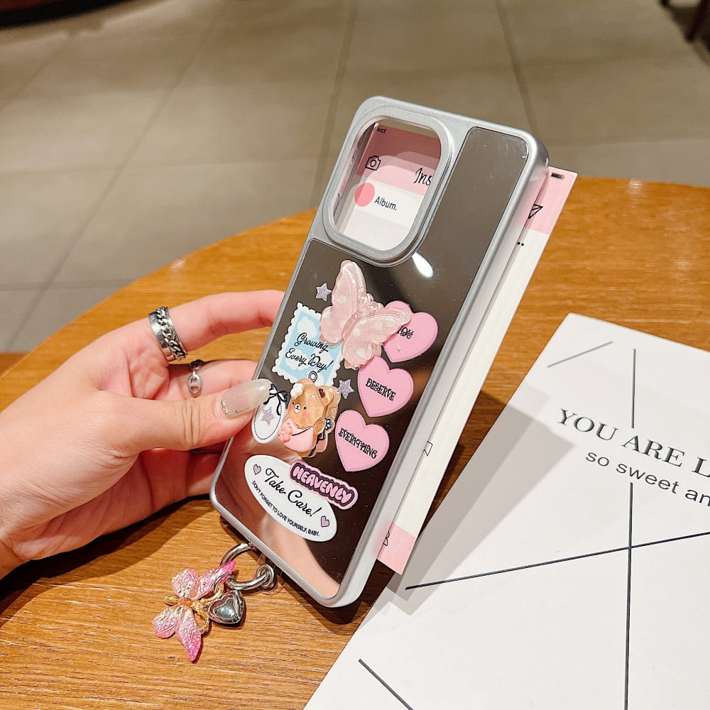 Sweetheart Glossy Mirror Phone Case