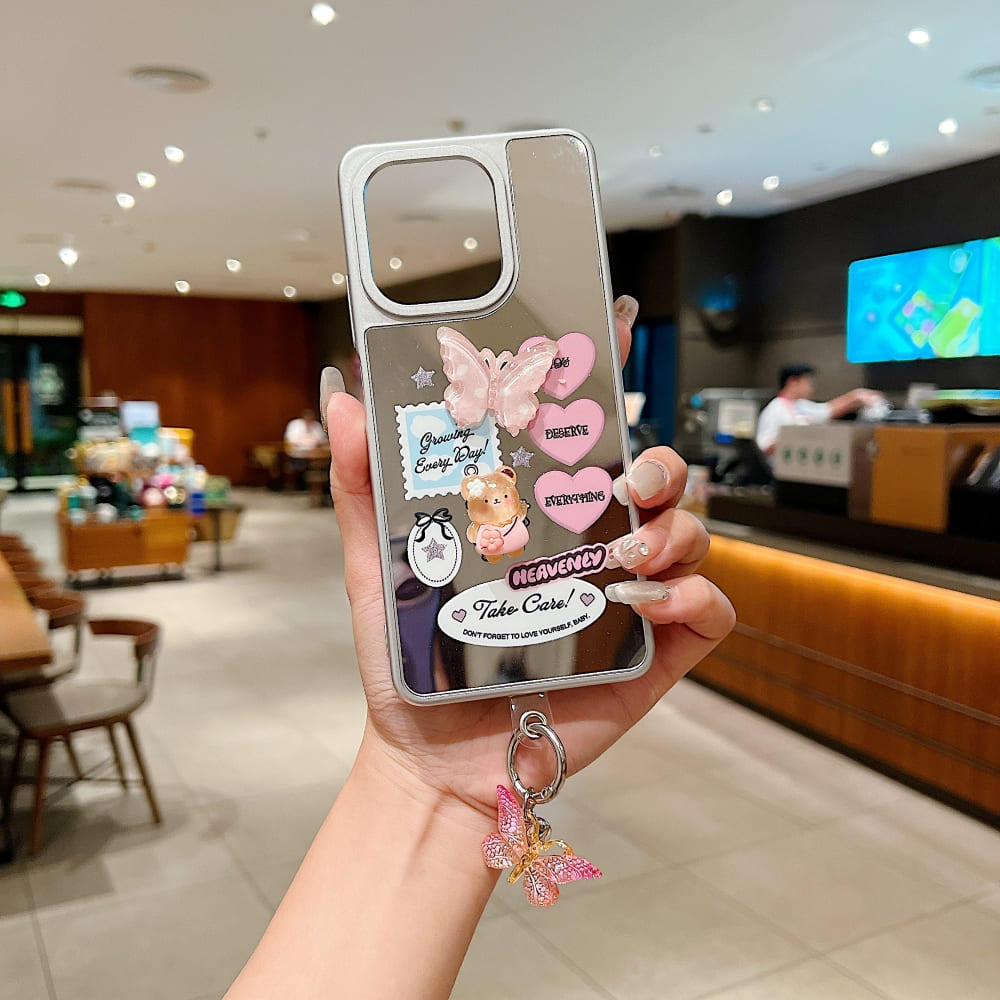 Sweetheart Glossy Mirror Phone Case