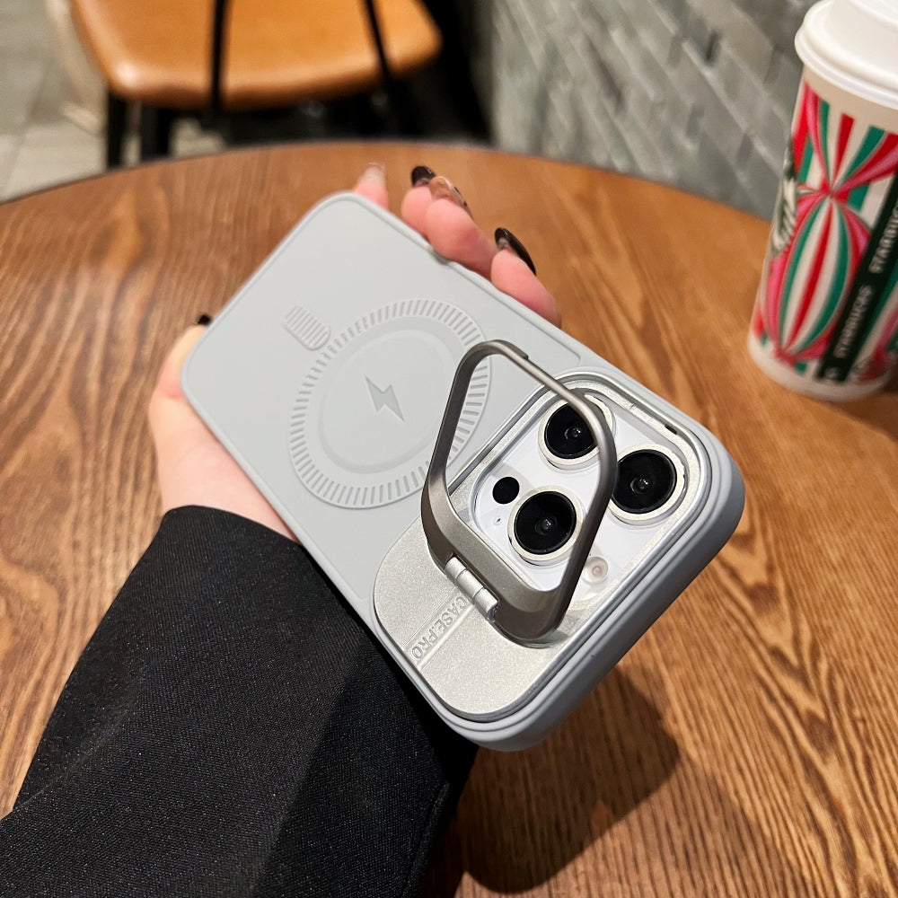 TPU Silicone Magnetic Wireless Kickstand Phone Case - iPhone 15