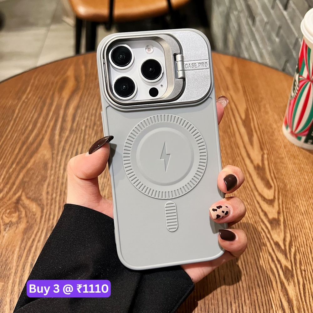TPU Silicone Magnetic Wireless Kickstand Phone Case - iPhone 15
