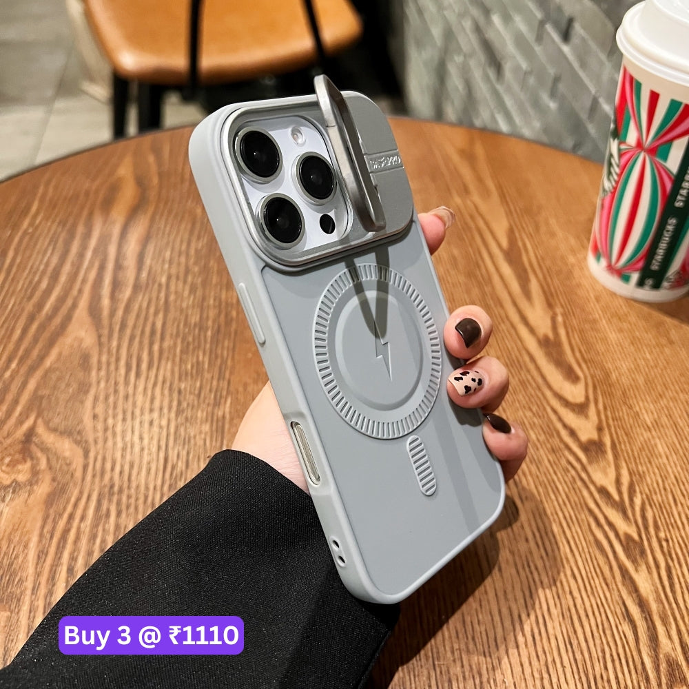 TPU Silicone Magnetic Wireless Kickstand Phone Case - iPhone 15