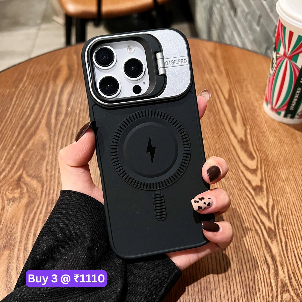 TPU Silicone Magnetic Wireless Kickstand Phone Case - iPhone 15