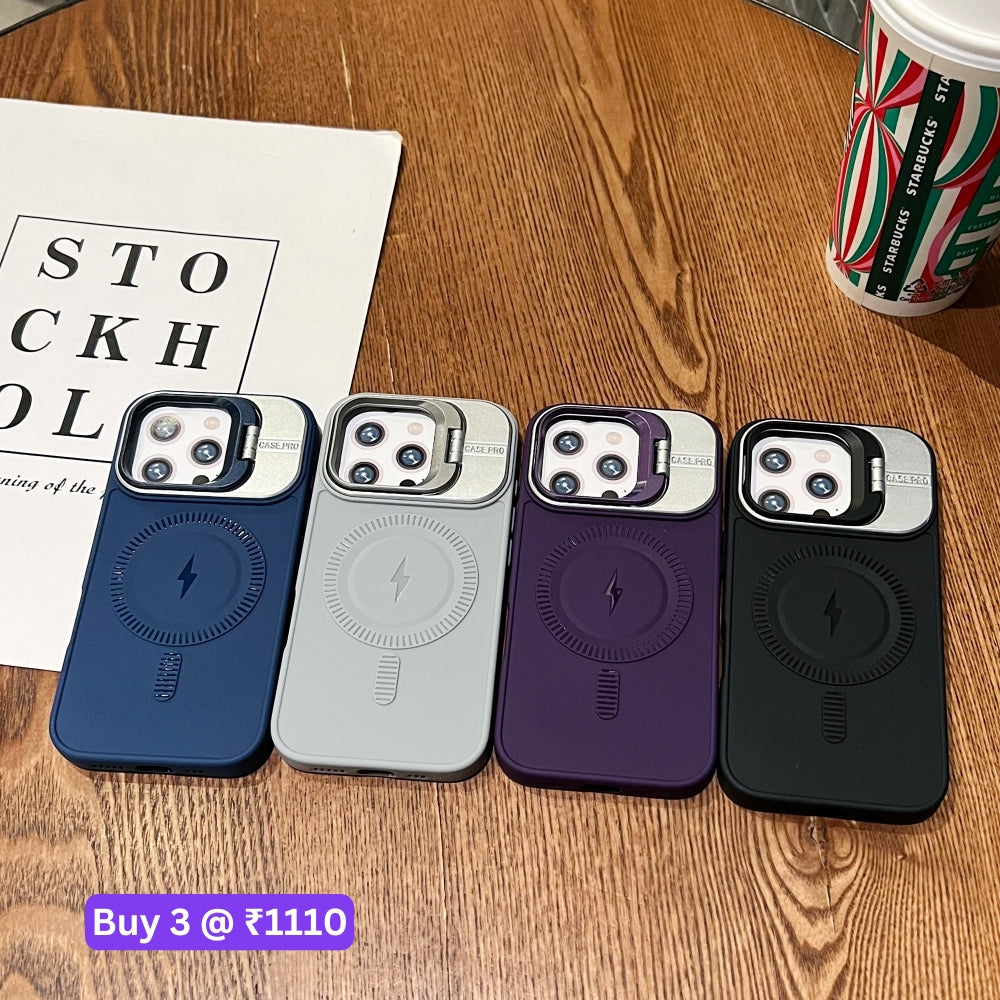 TPU Silicone Magnetic Wireless Kickstand Phone Case - iPhone 15