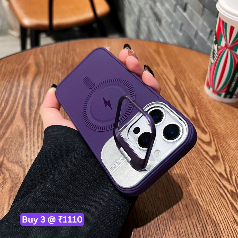 TPU Silicone Magnetic Wireless Kickstand Phone Case - iPhone 15