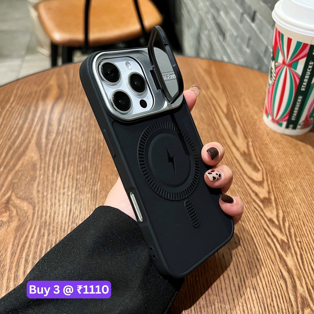 TPU Silicone Magnetic Wireless Kickstand Phone Case - iPhone 15
