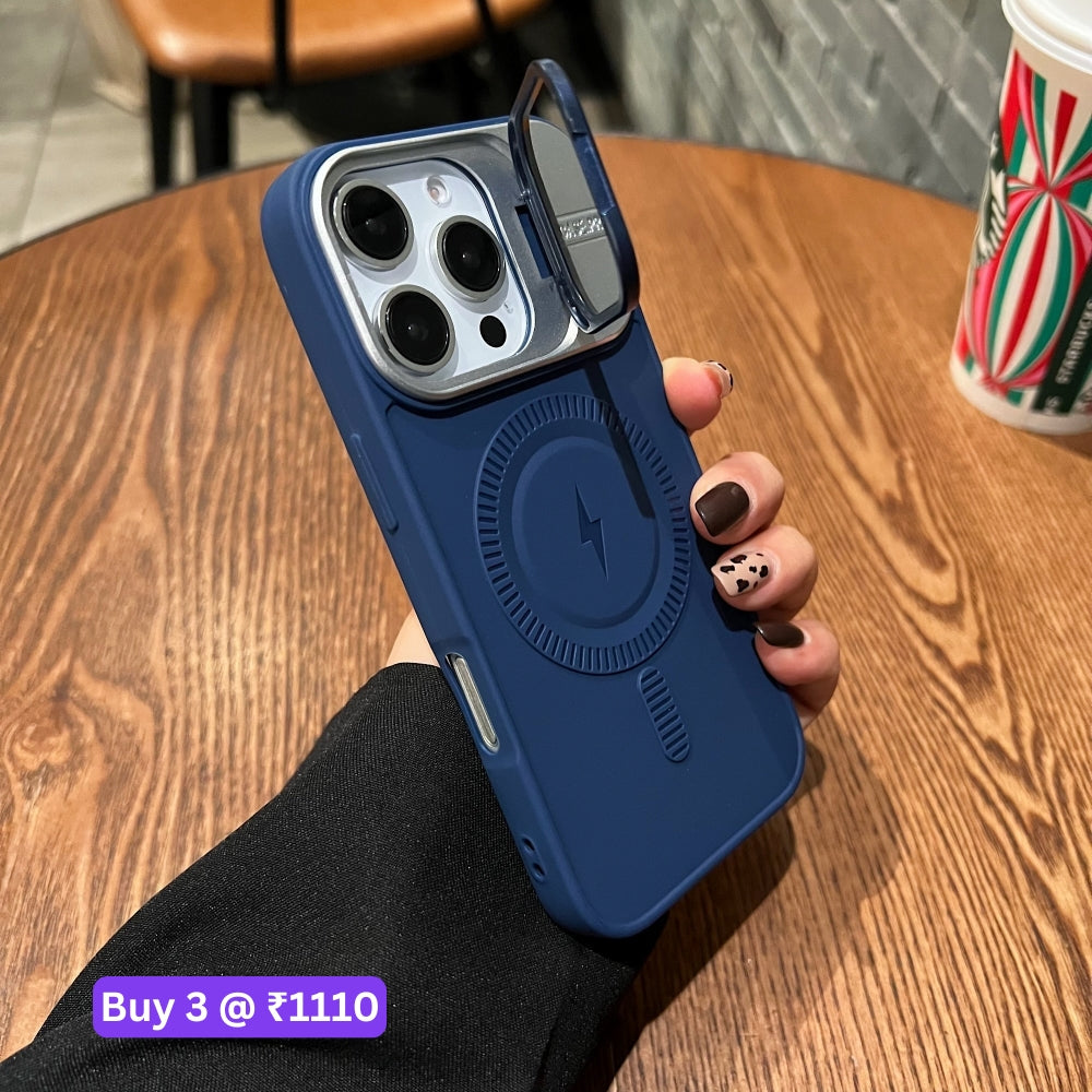 TPU Silicone Magnetic Wireless Kickstand Phone Case - iPhone 15