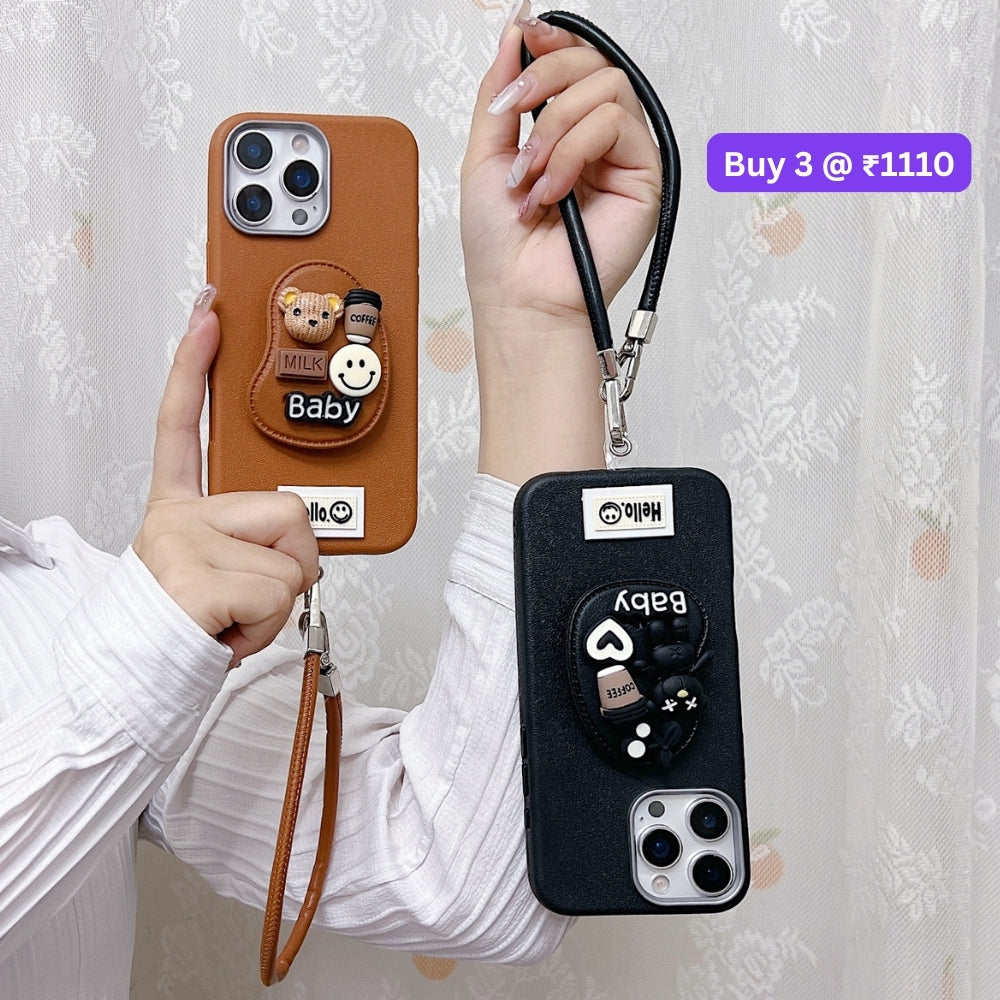 Toy Story Holder PU Leather Phone Case | Mobile Cover with Bracelet - Vivo Y16