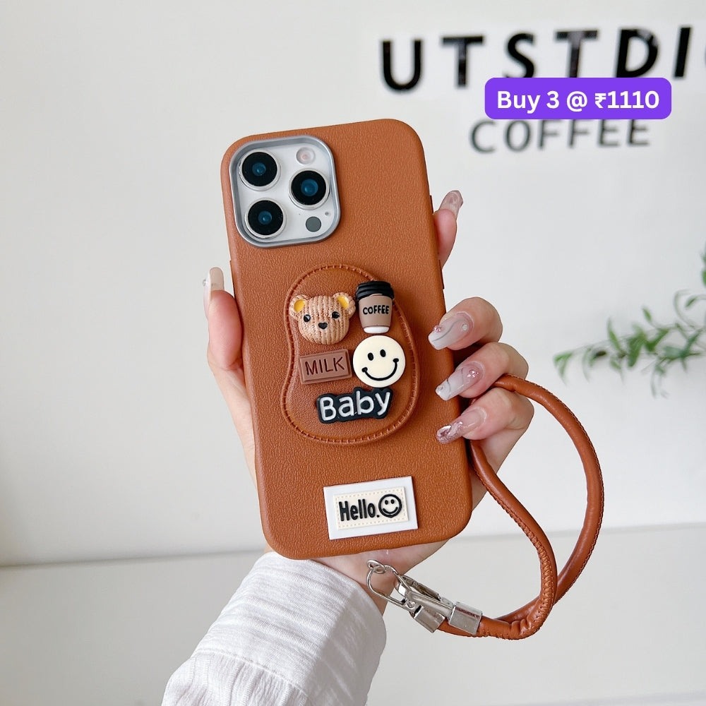 Toy Story Holder PU Leather Phone Case | Mobile Cover with Bracelet - Vivo Y16