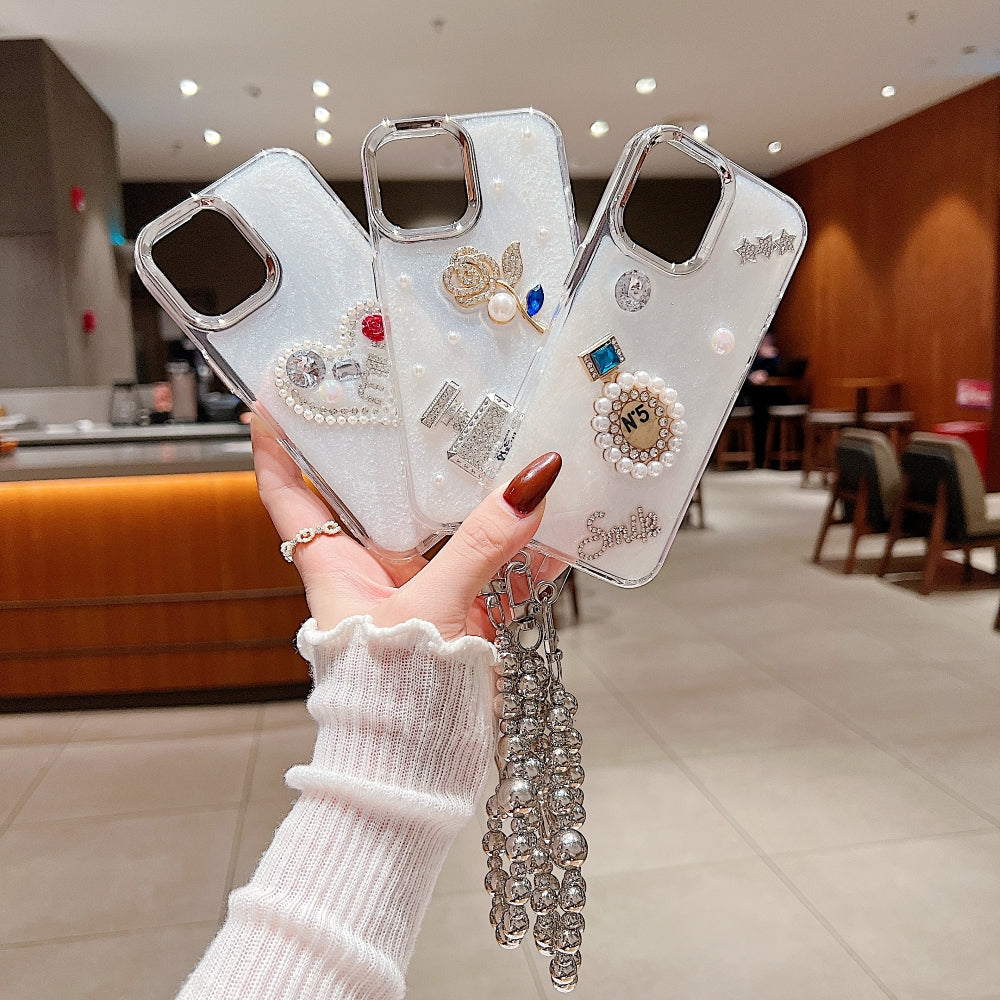 Transparent Rubber Gel Phone Case with Bracelet