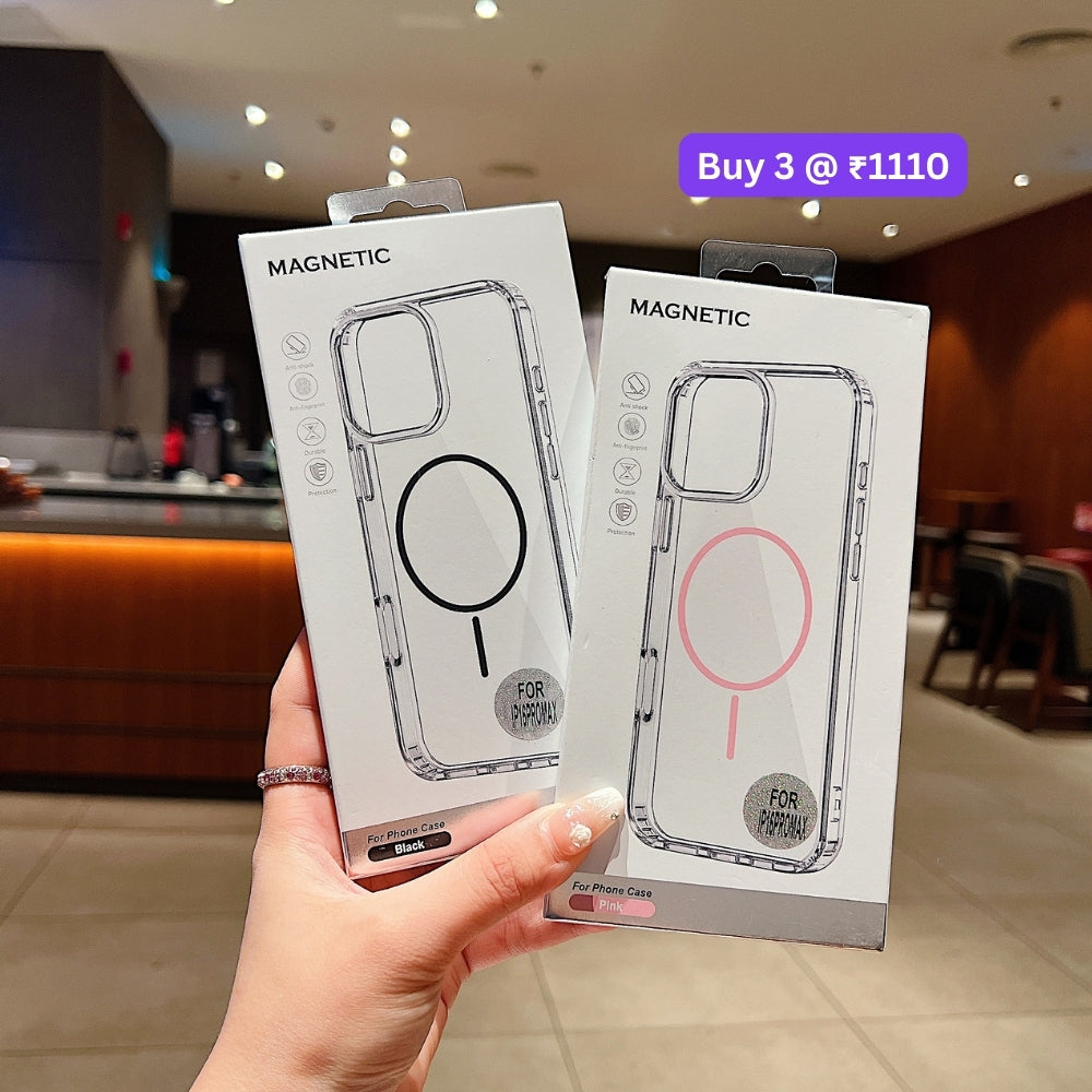 Transparent Flock Lining Magsafe Phone Case - iPhone 14 Pro
