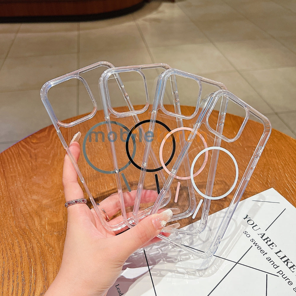 Transparent Flock Lining Magsafe Phone Case - iPhone 13 Pro Max