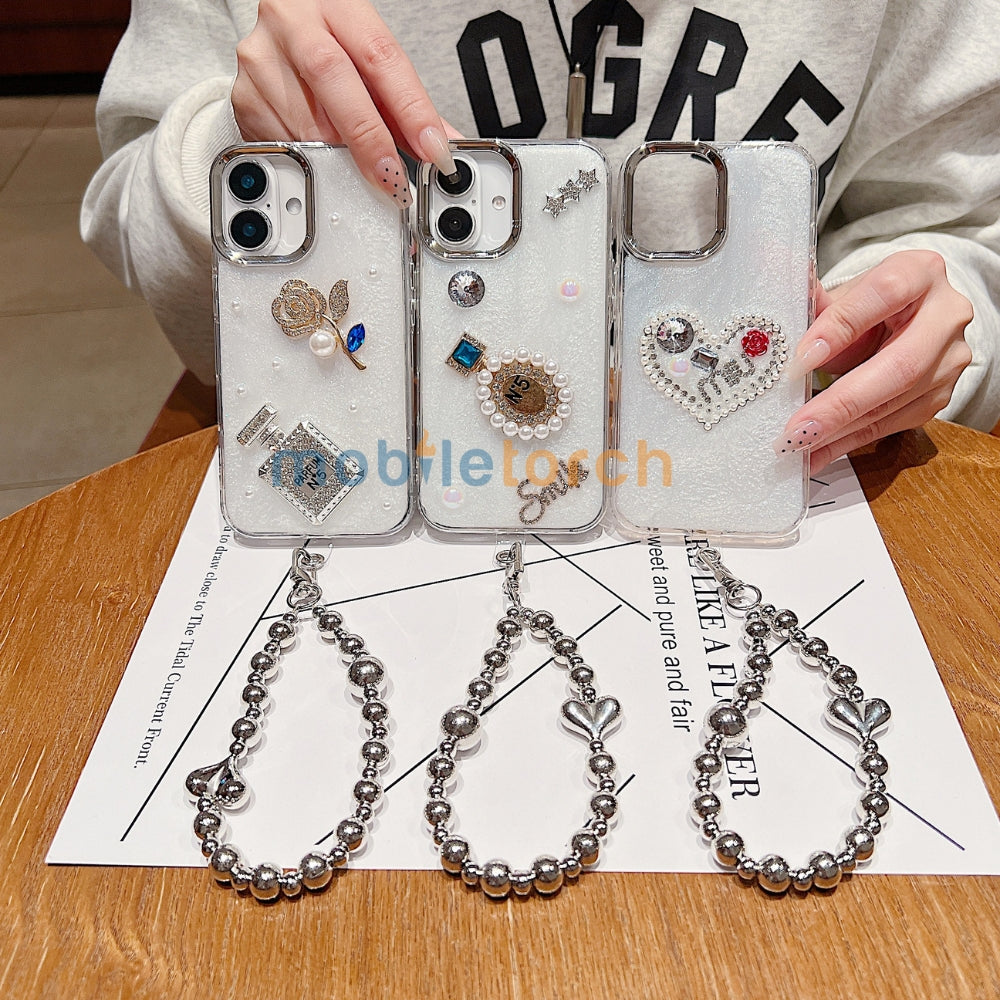 Transparent Rubber Gel TPU (Soft) Phone Case with Bracelet - iPhone 13 Pro Max