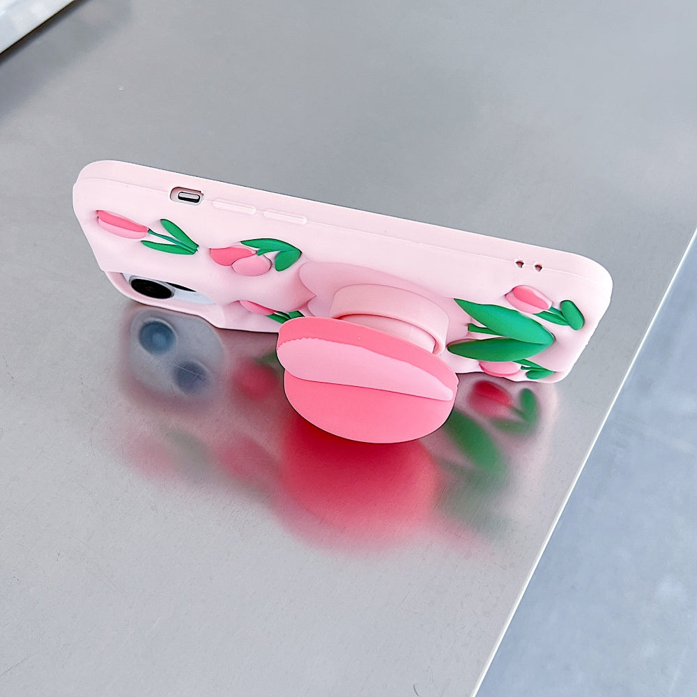 Tulip Stand Silicone TPU (Soft) Phone Case | Mobile Cover - iPhone 13