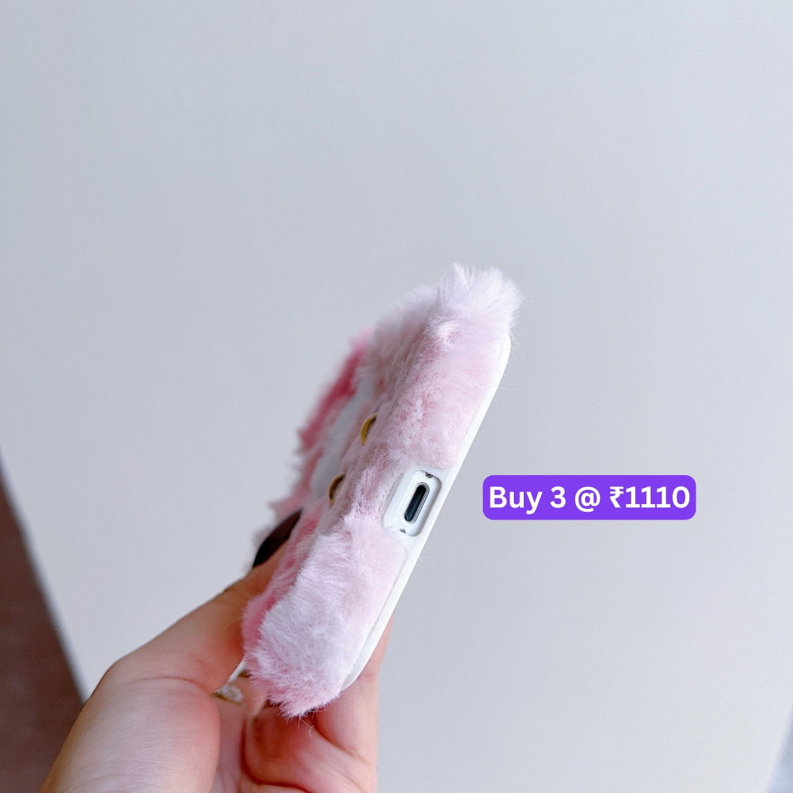 Warm Fluffy Furry Cat Embroided Camera Protection Phone Case - iPhone 16