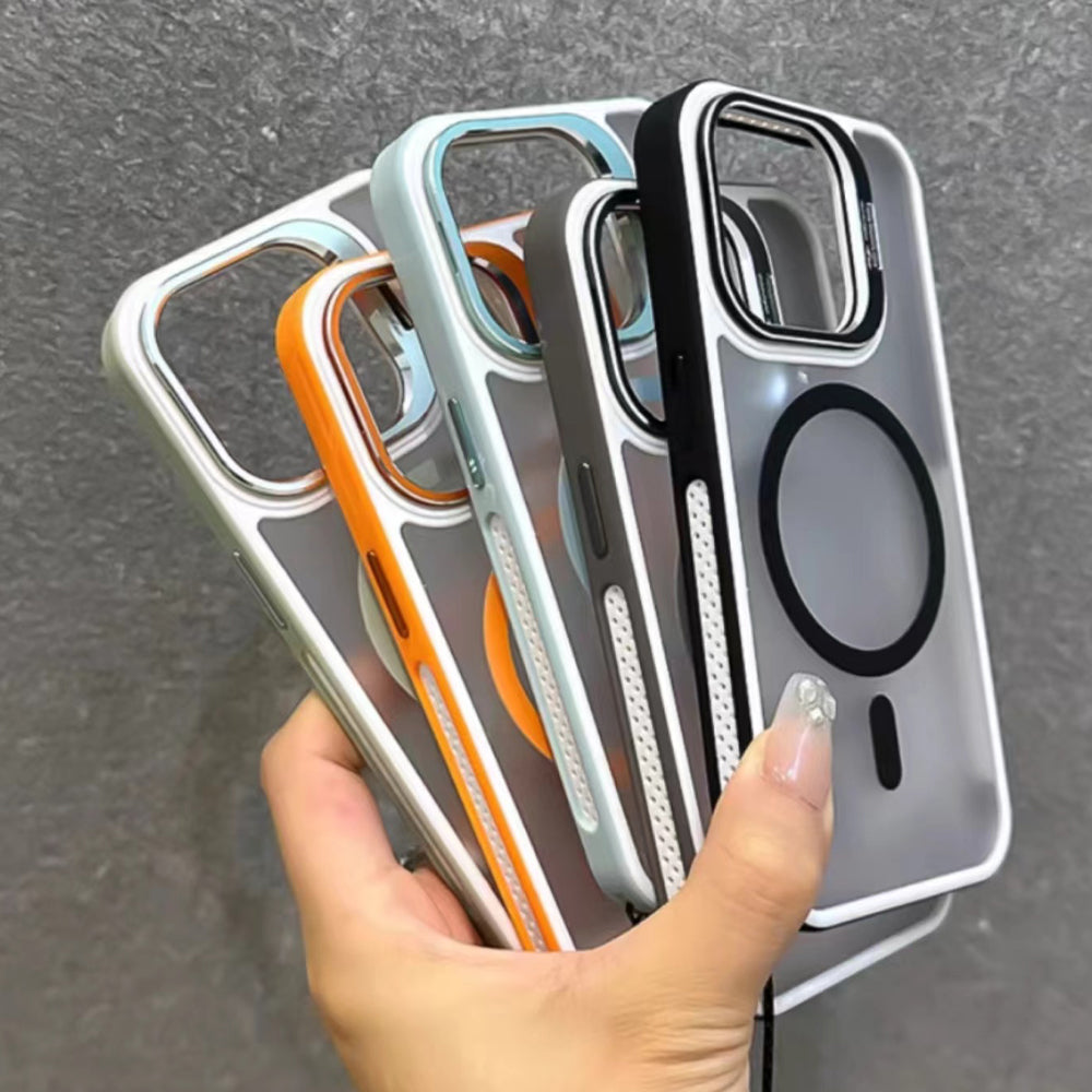 Wireless Charging Matte Stand PC Magnetic Phone Case - iPhone 13 Pro