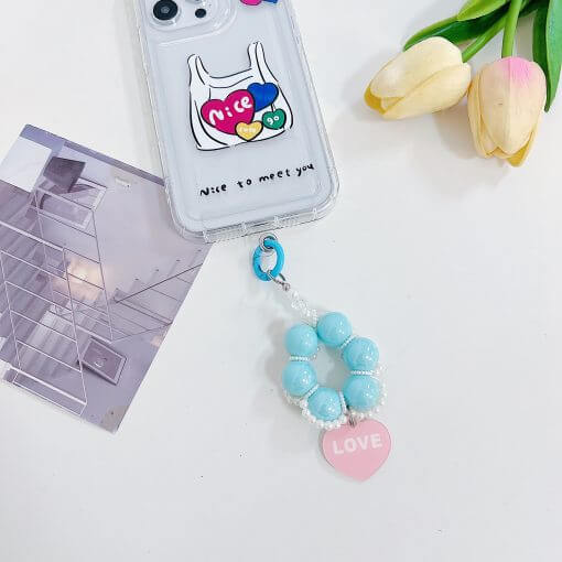Creative Beaded Pearl Ring Women's Bag Pendant | Phone Charm | Keychain
